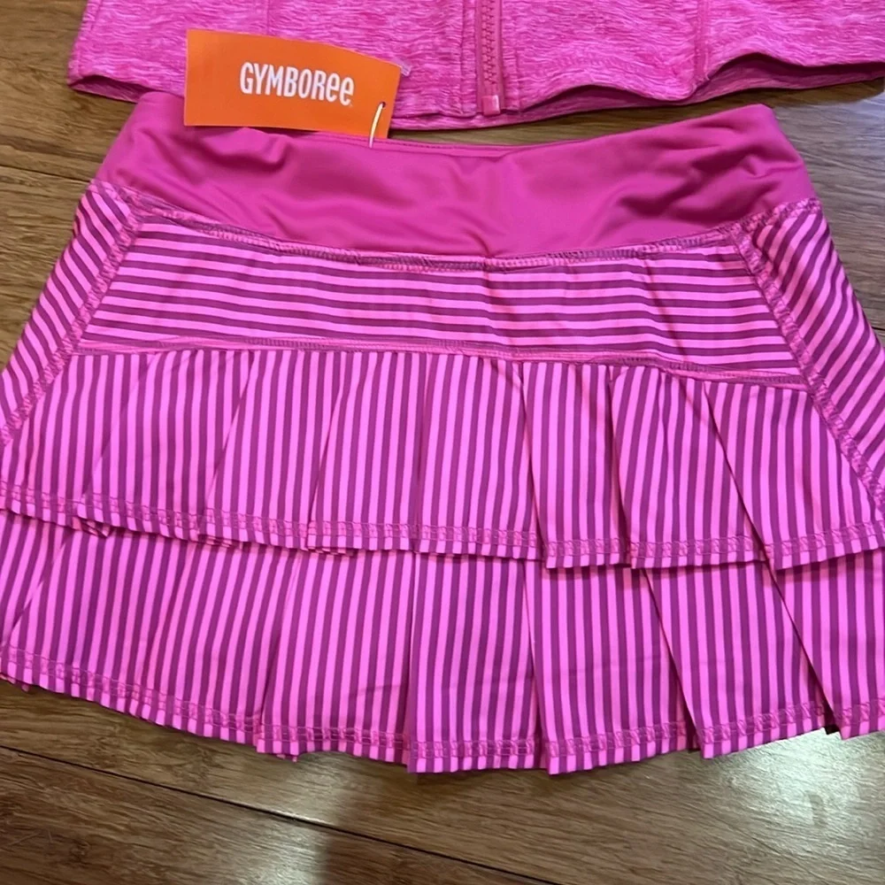 Gymboree girls pink jacket and matching skort size medium (7/8) NWT.